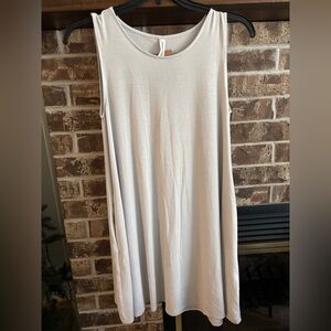 Solid grey sleeveless swing dress - medium